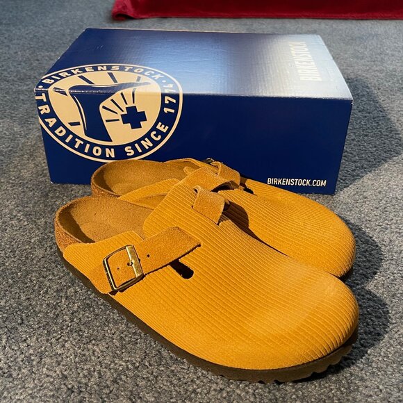 Birkenstock Boston Embossed Suede Clog Size 39 W8-8.5 - Picture 10 of 10